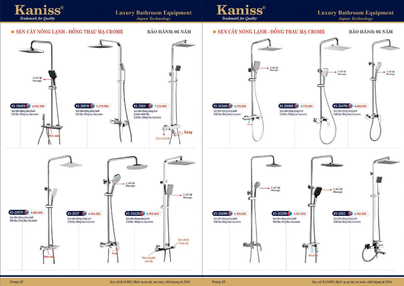 Catalogue và Bảng giá Thiết bị vệ sinh KANISS mới nhất /Page 22